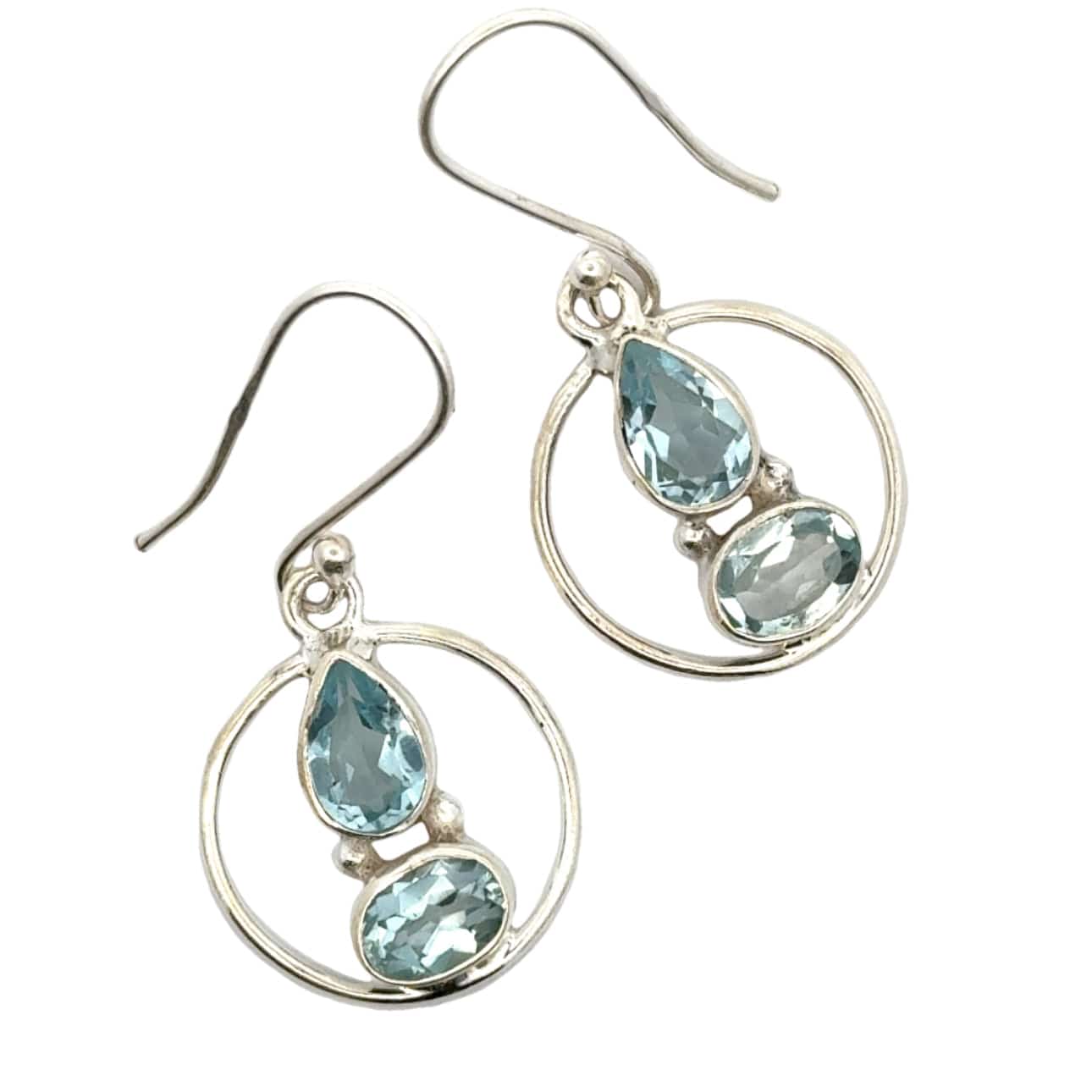 Aquamarine hoops on sale