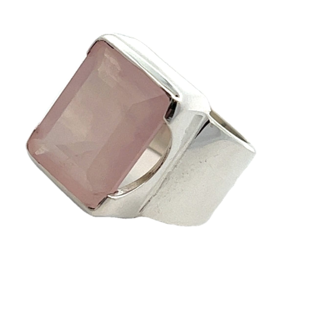 Emerald cut rose hot sale quartz ring