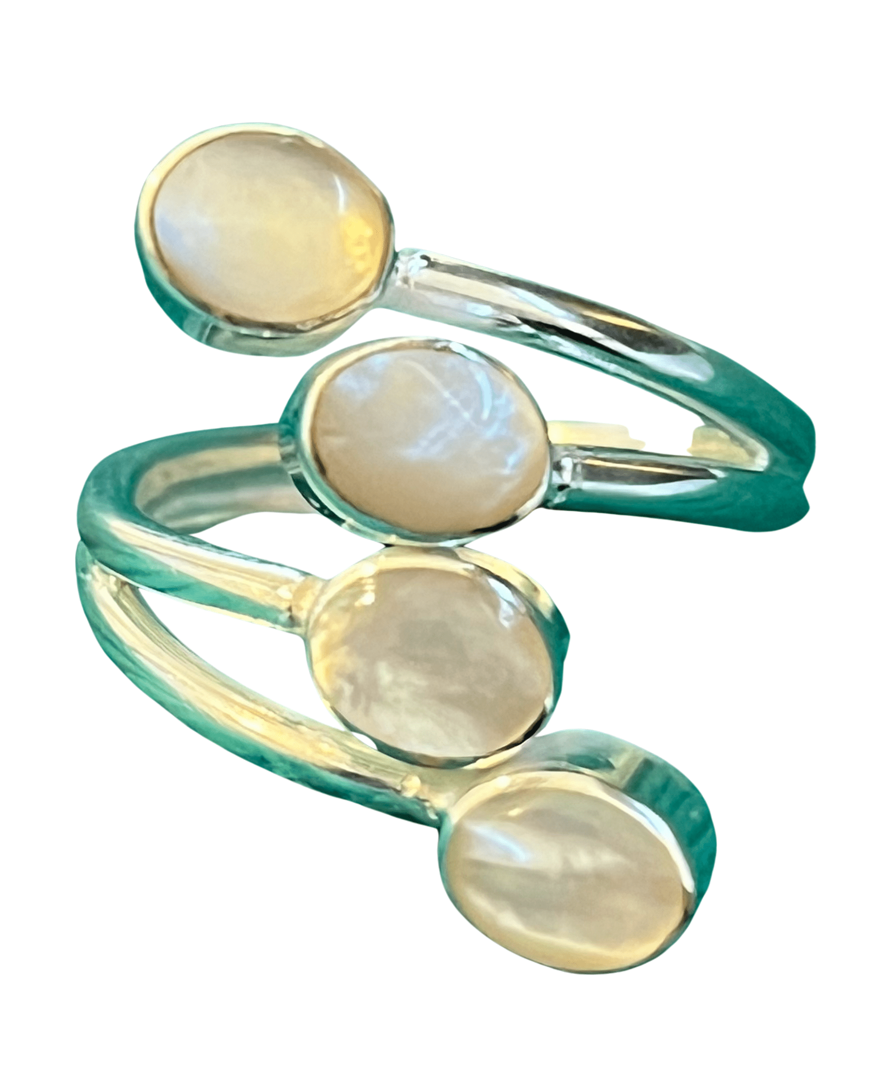 Mother of pearl on sale stone ring