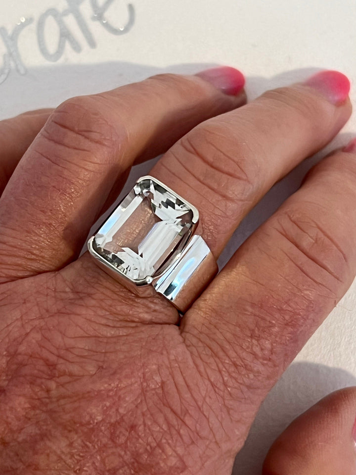 White Topaz ヴァーナリング 9号 AGAR9705__QU クォーツ リング