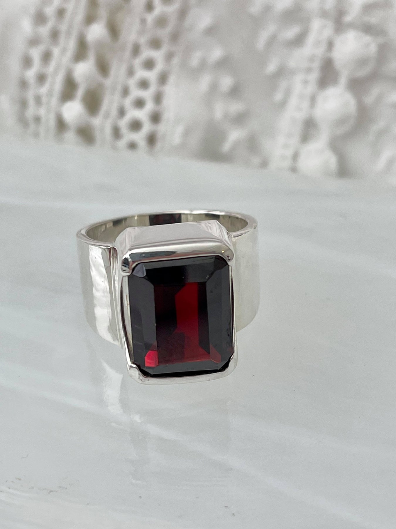 Bold Garnet Ring – Desiderate PTY LTD