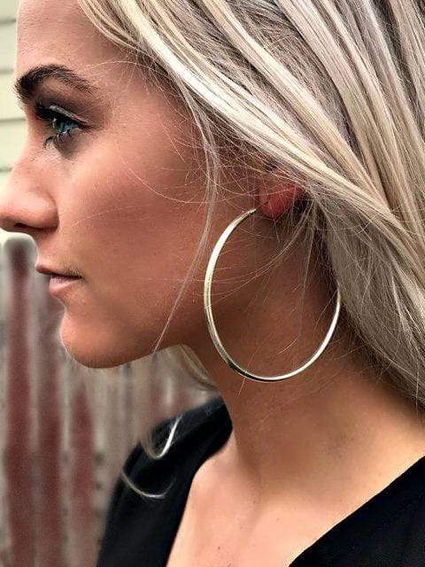 Buy Classic Hoop Earrings in Sterling Silver, Yellow or Rose Gold, Large  Silver Hoops for Kids or Adults, Endless Hoops, Hoops for Kids Online in  India - Etsy