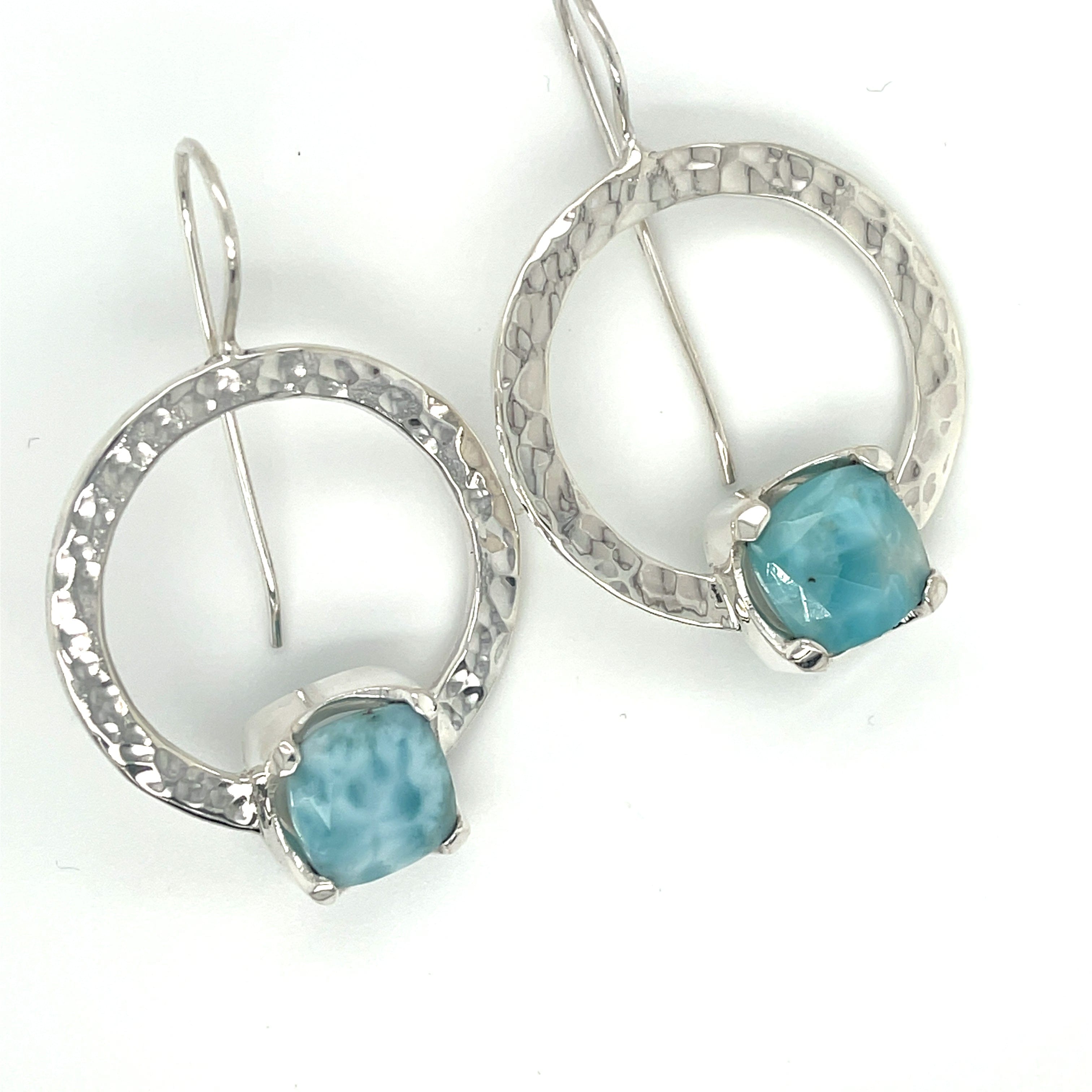 Larimar hoop sale earrings