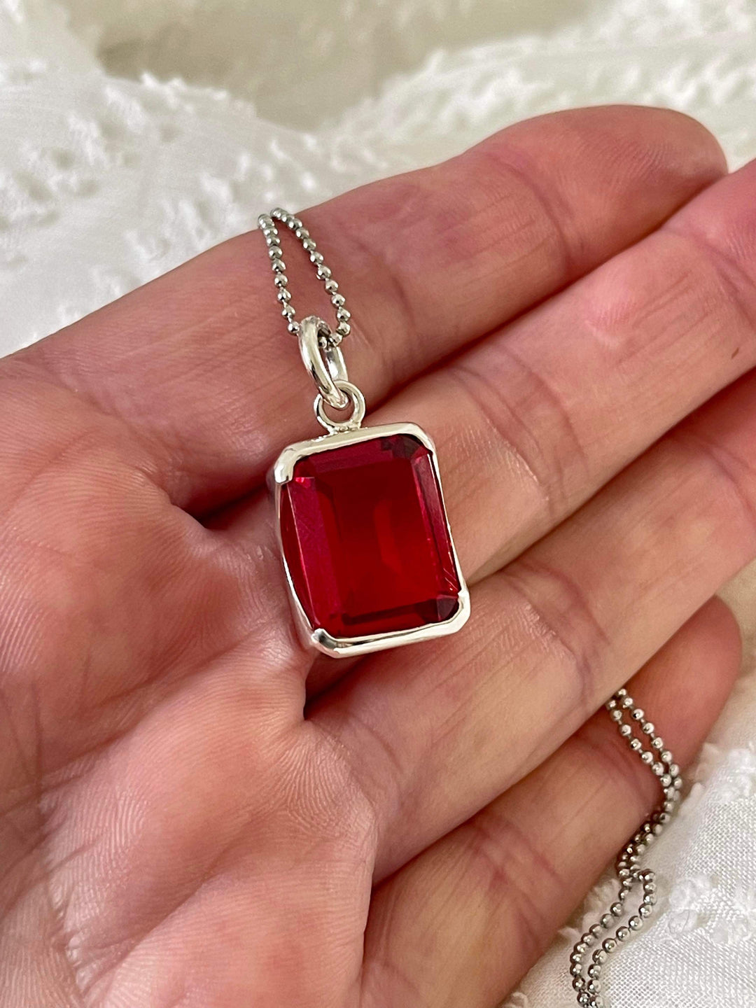 Large ruby pendant hotsell