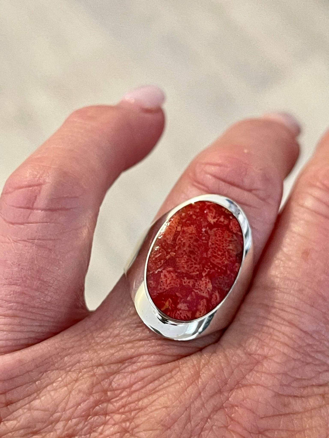 Red coral ring sales